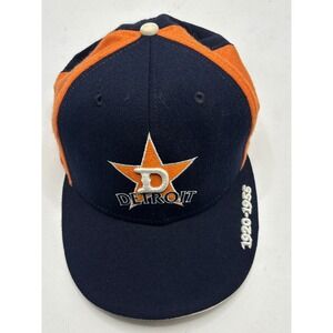 Vintage Detroit Stars Baseball Cap 1920-1955 Era Orange Embroidered Wool